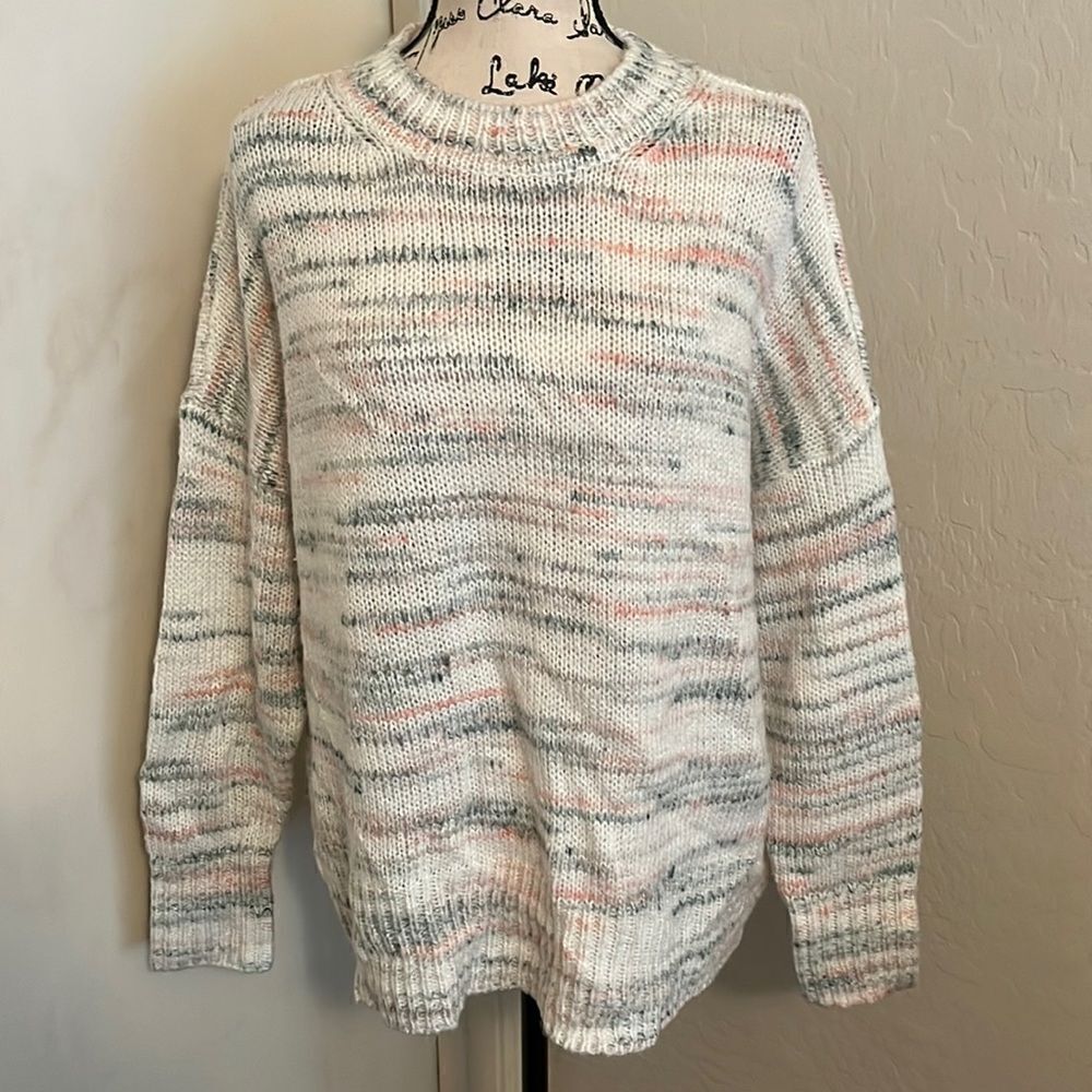 Torrid Multi Color Pullover Sweater Contemporary Casual Office Work Boho